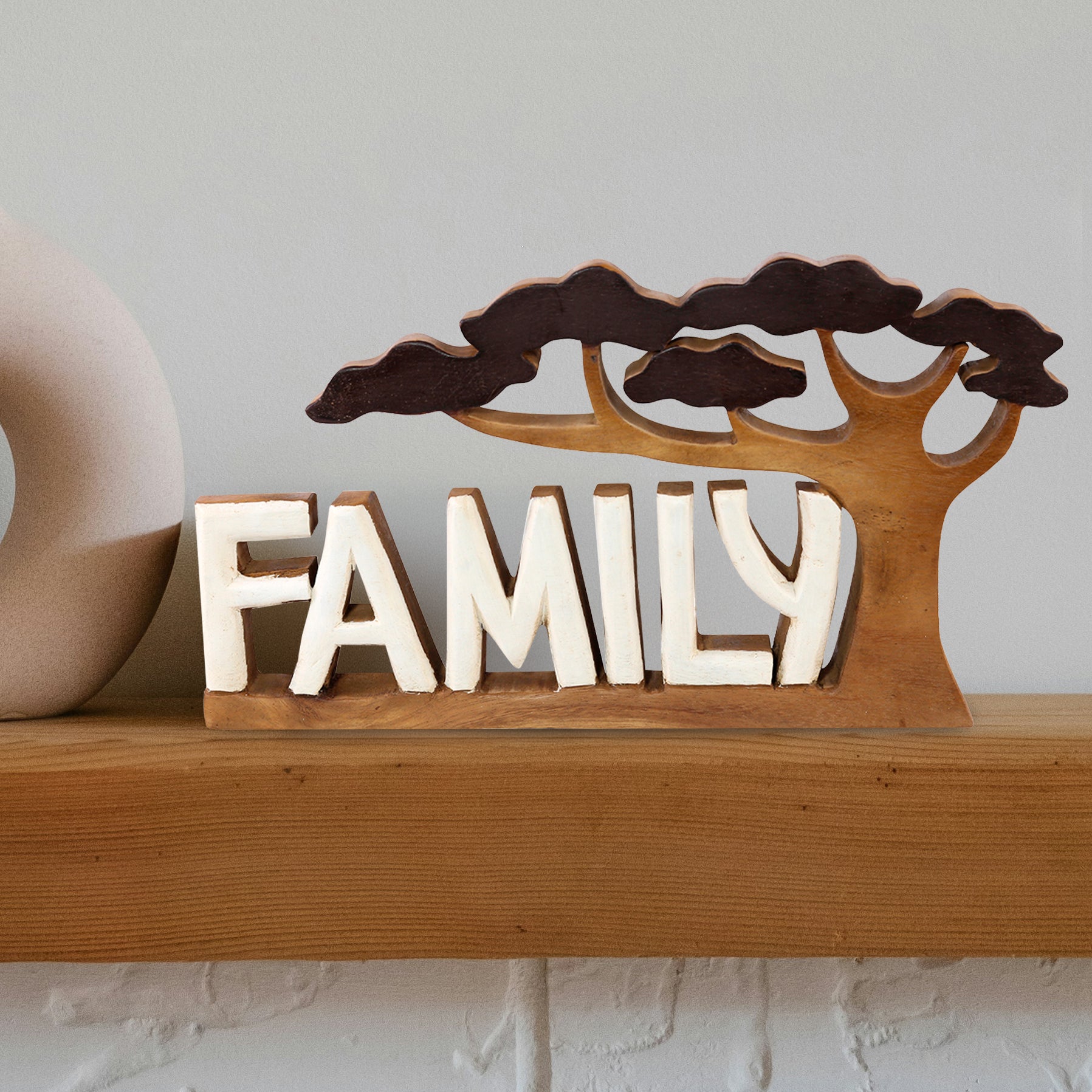 Family Handmade Wooden Sculpture