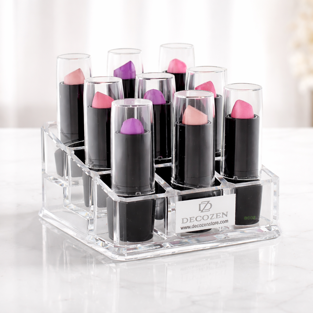 Clear Makeup Organizers Gift for Mom - 9 slots