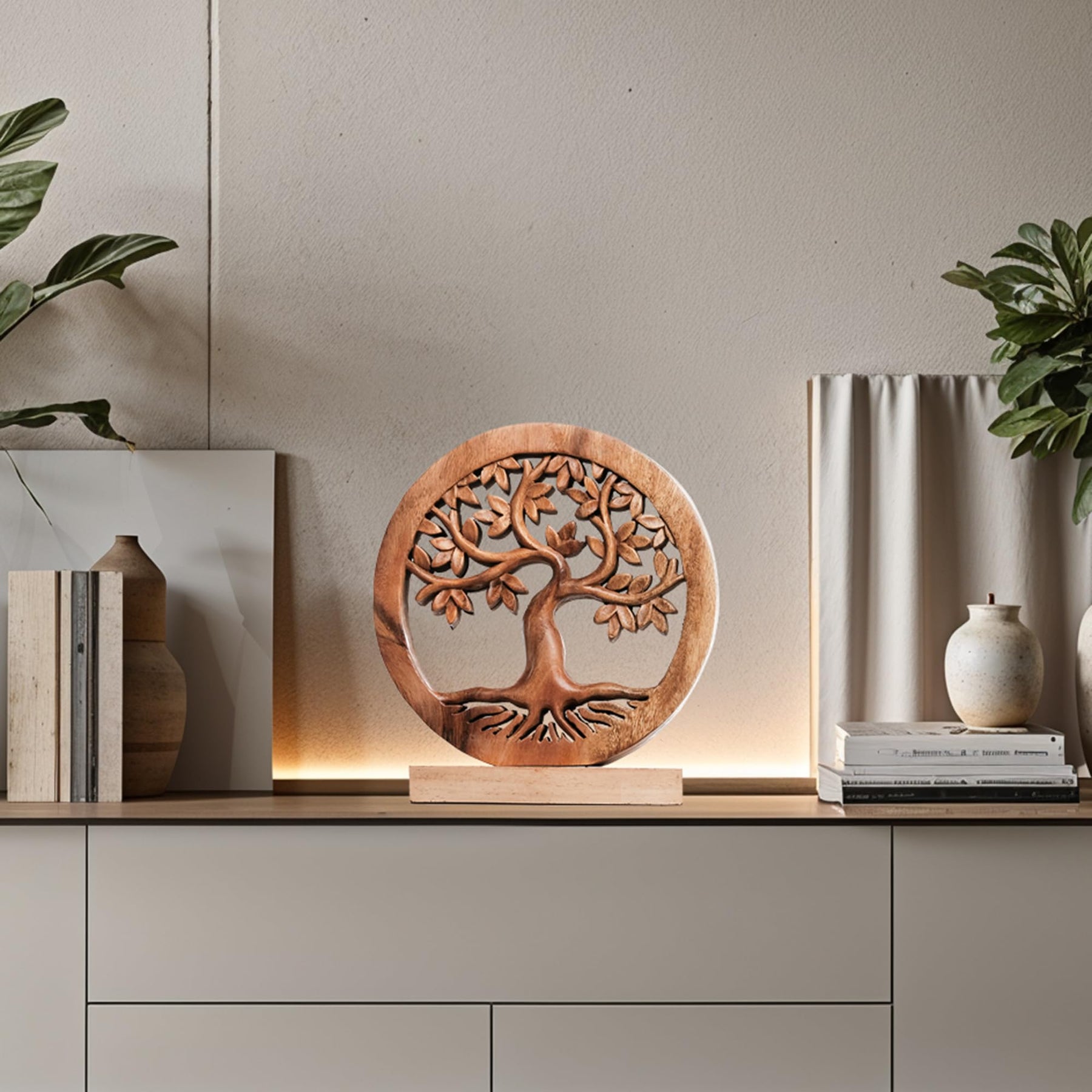 Libarid Tree of Life Wooden Sculpture - Medium