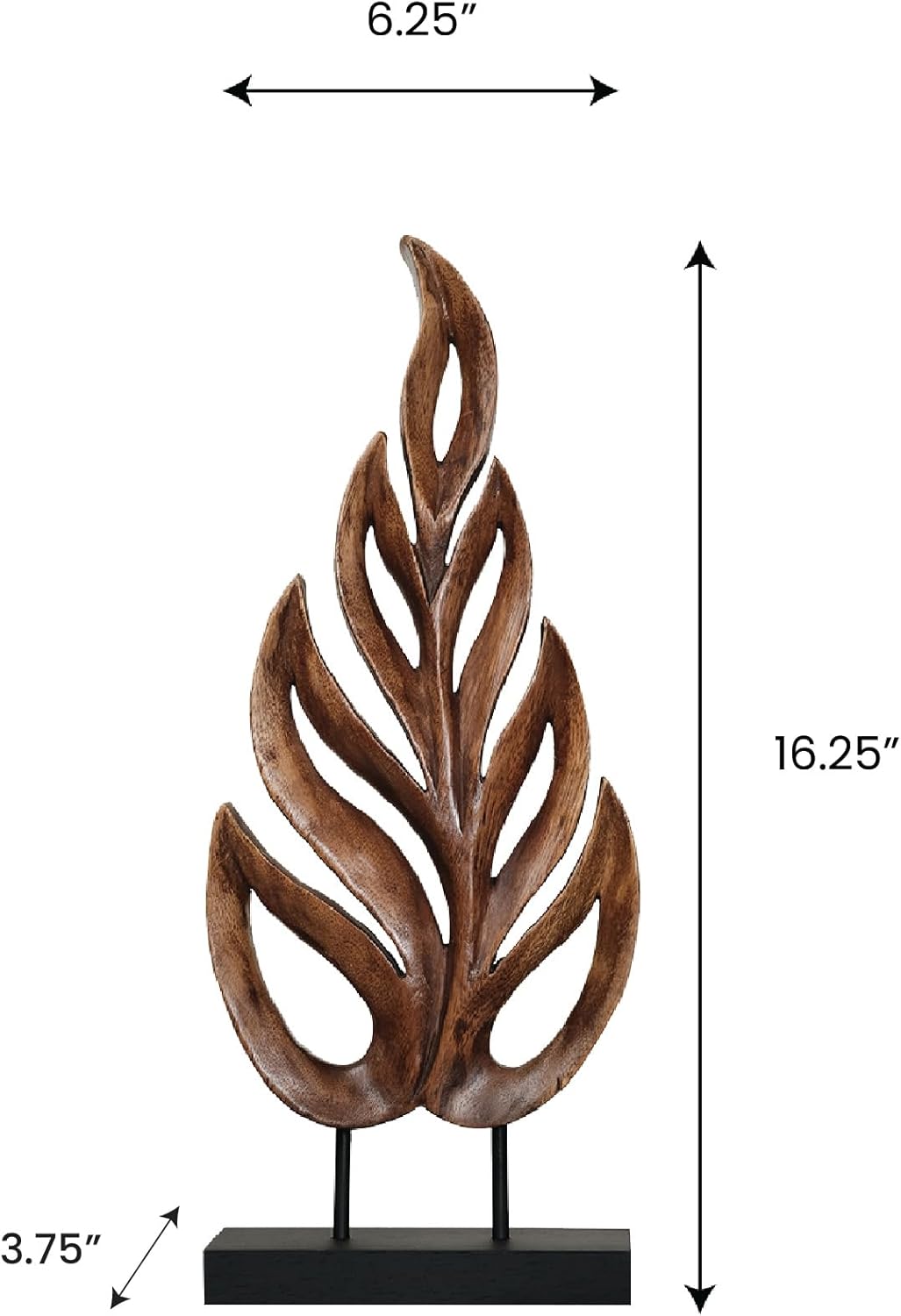 Leaf Handmade Wooden Sculpture - Medium