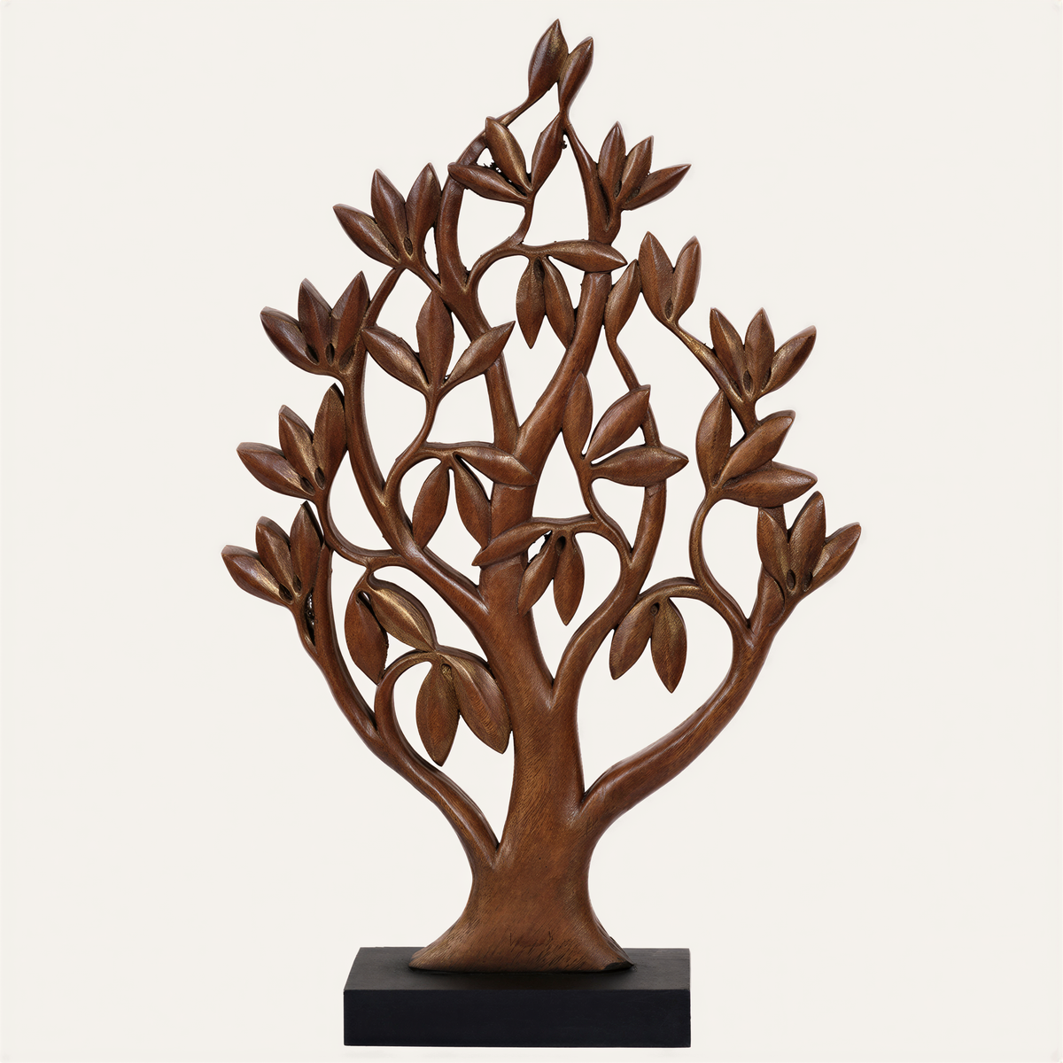 Shanklin Tree of Life Wooden Sculpture – Handmade Decorative Art | Decozen Luxe - Decozen