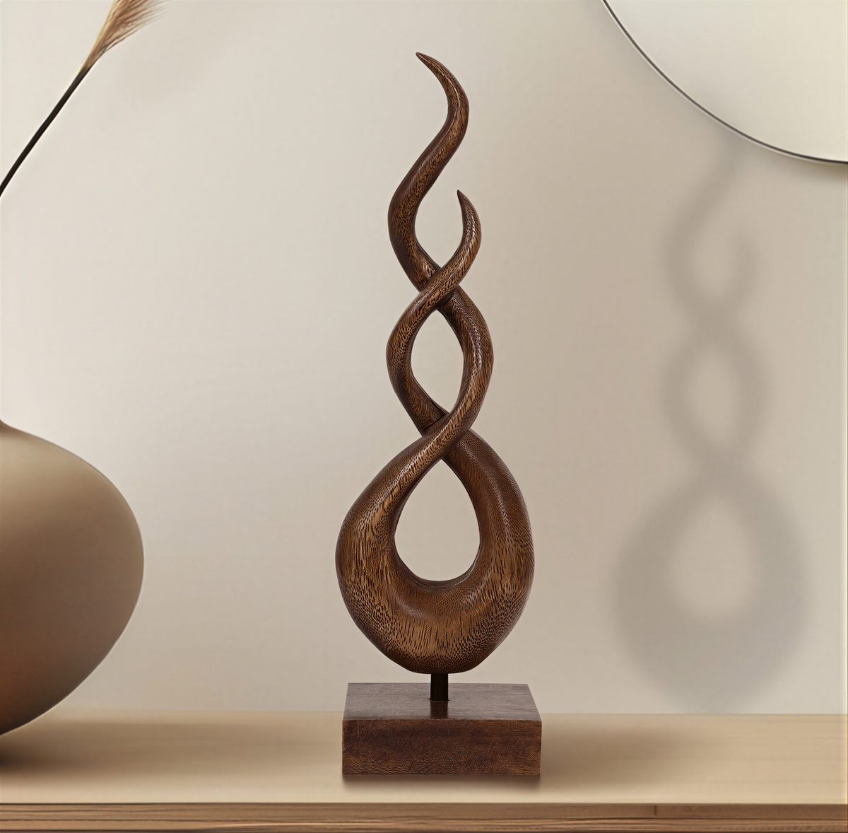 Intertwined Handmade Wooden Sculpture - Decozen