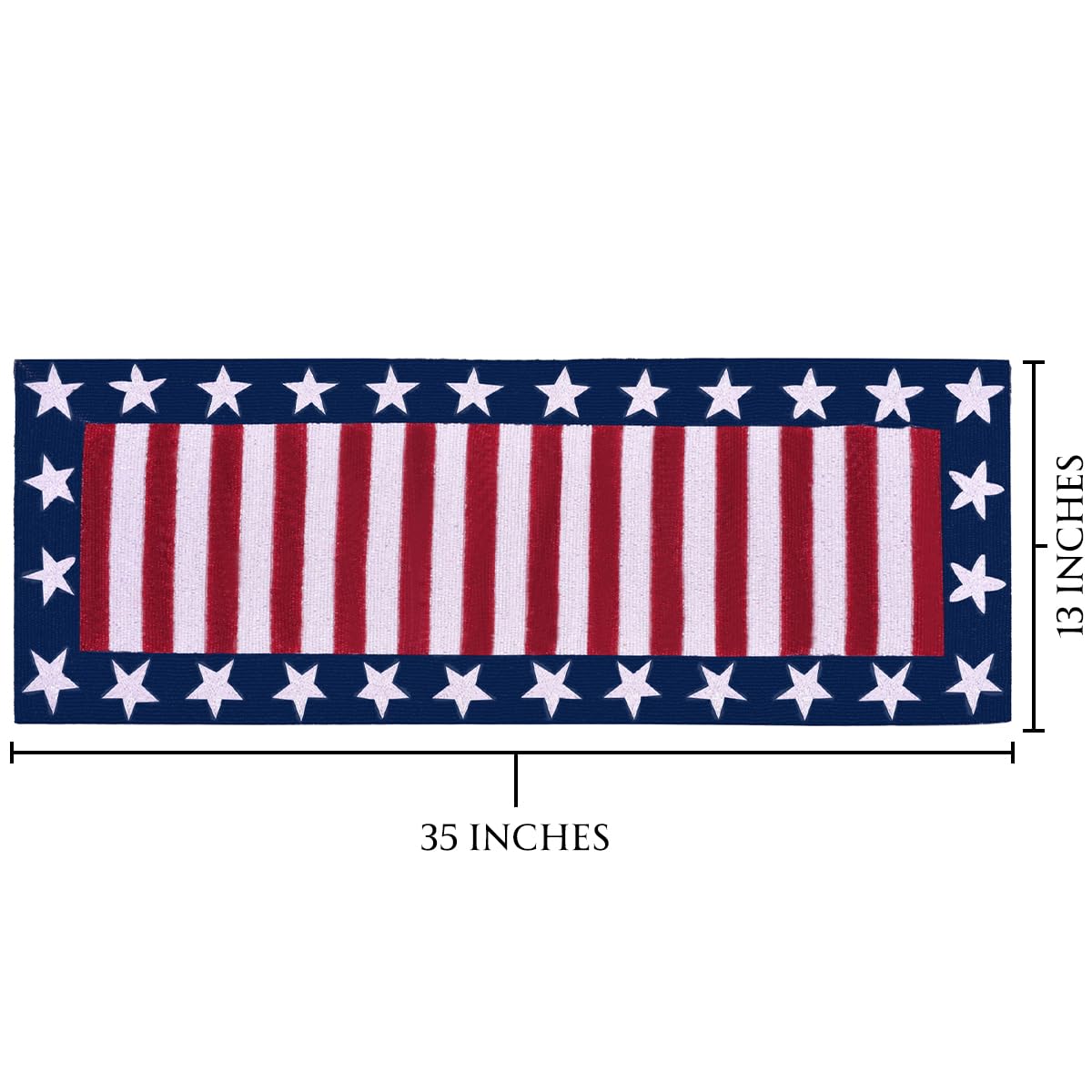 USA Flag Beaded Table Runner