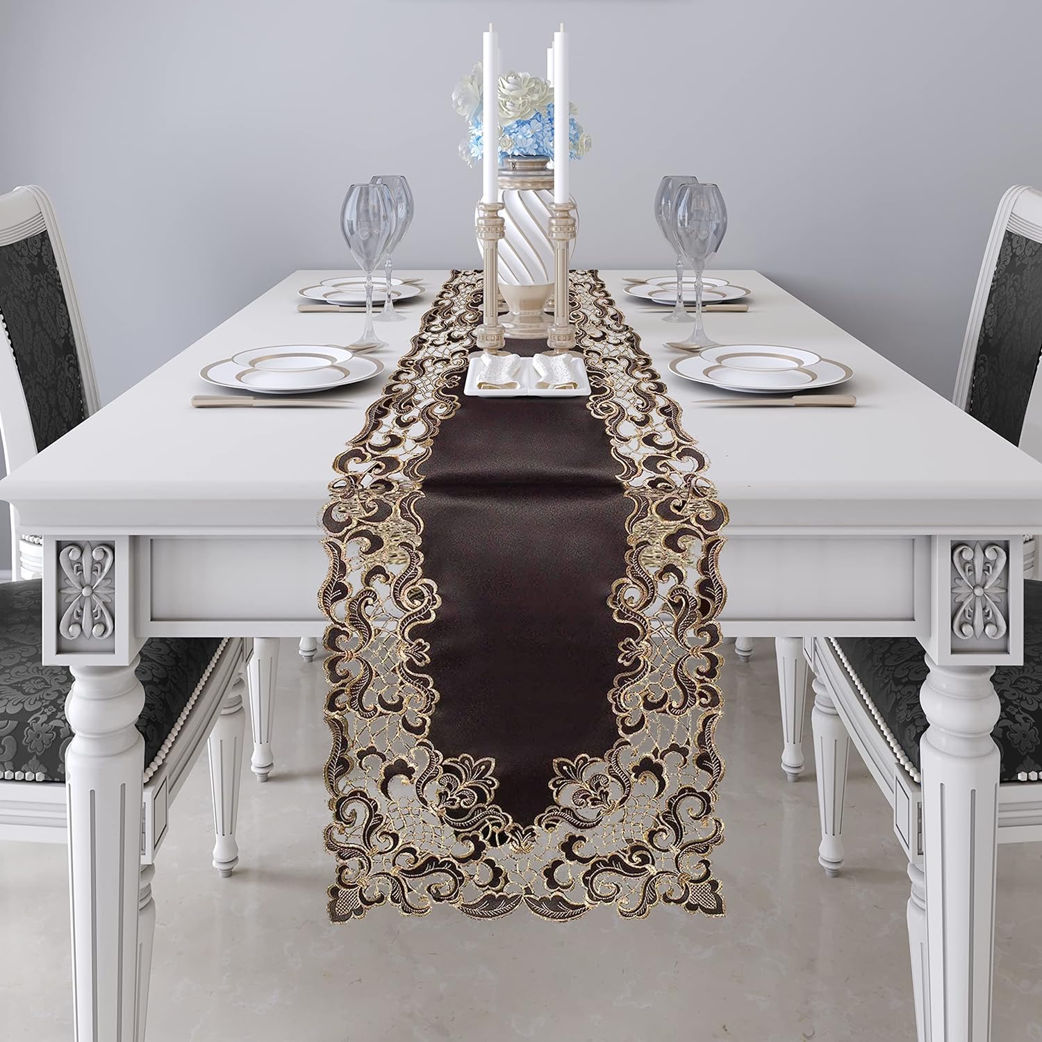 Black Gold Table Runner - Granada Collection