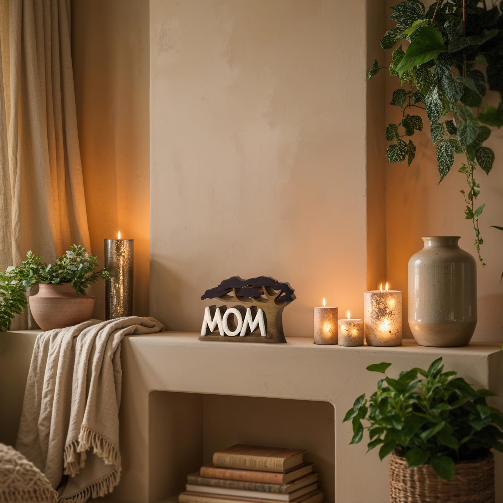 Mom Handmade Wooden Sculpture