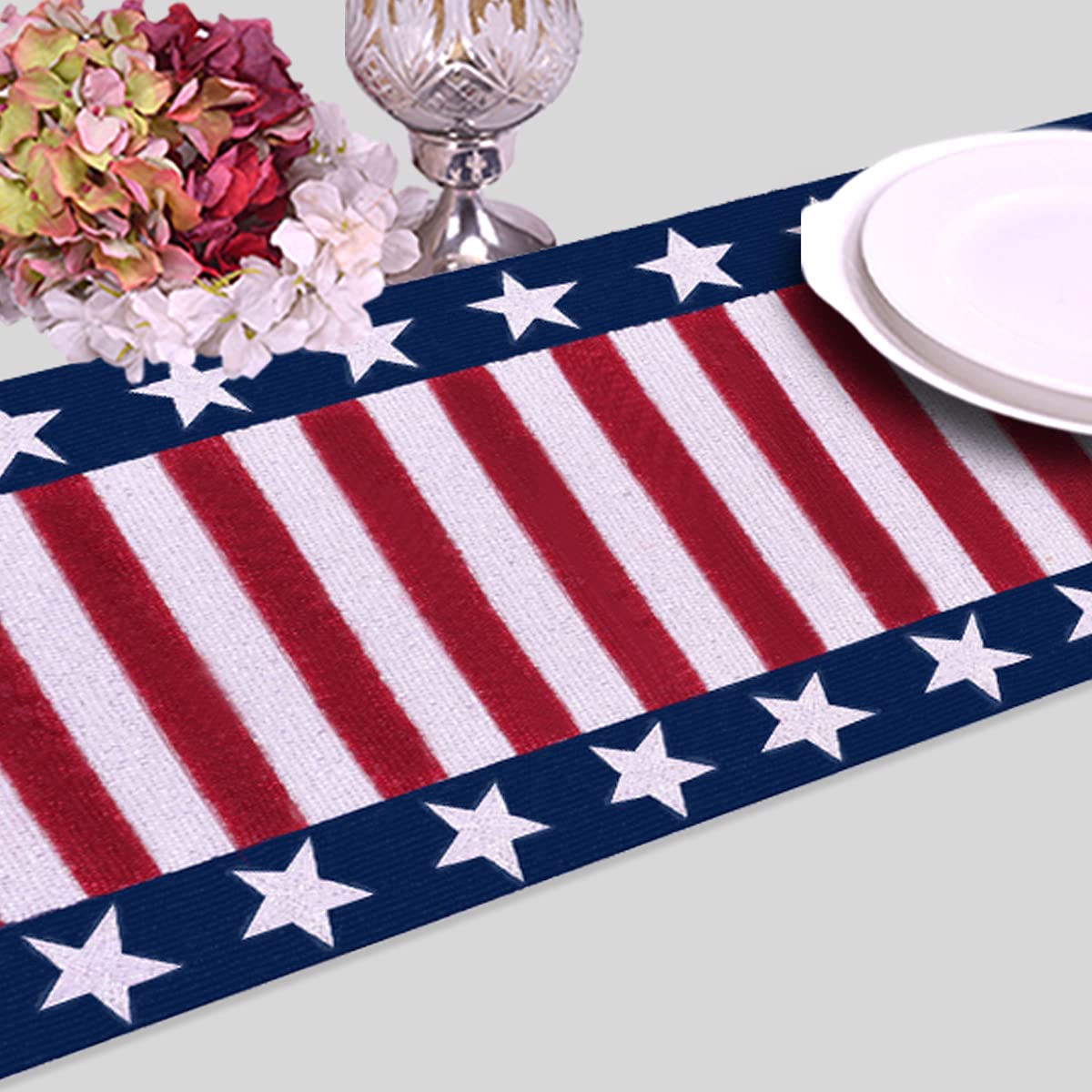 USA Flag Beaded Table Runner