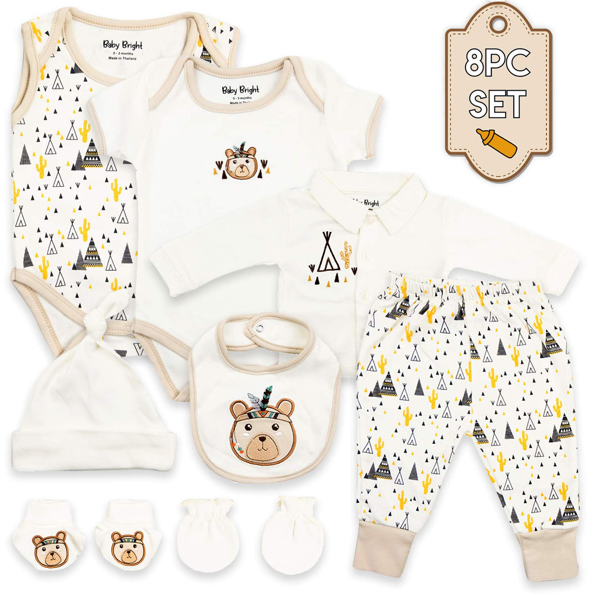 8 pcs Newborn Set Style for Boys