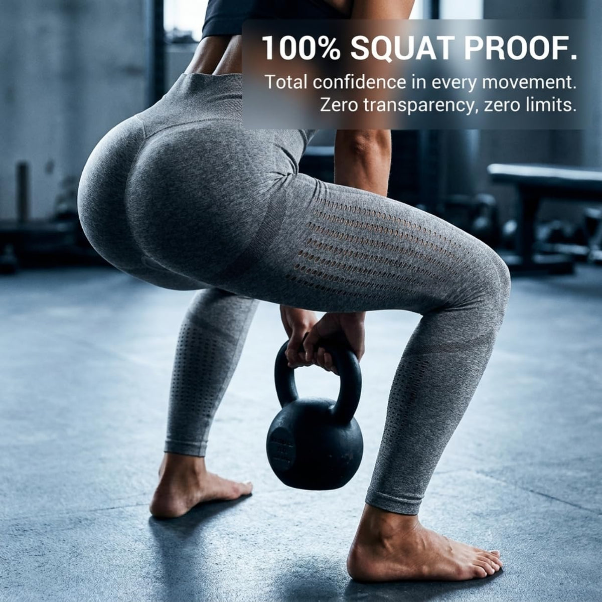 Yogazen Seamless Leggings - Light Gray