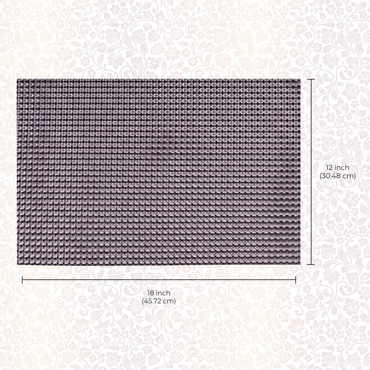 Set of four PVC placemats for dining table, durable and stylish table protectors from brand 44334.