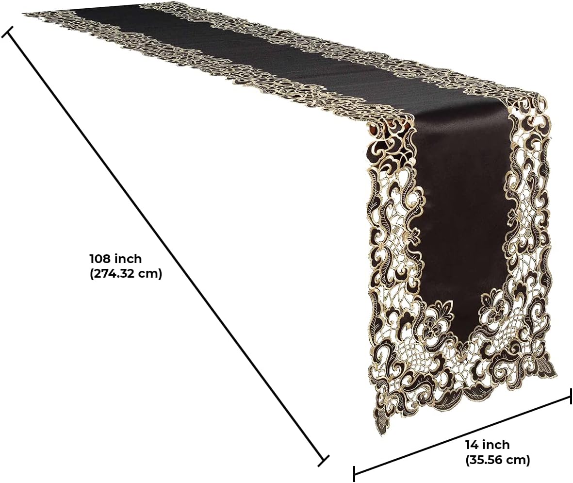 Black Gold Table Runner - Granada Collection
