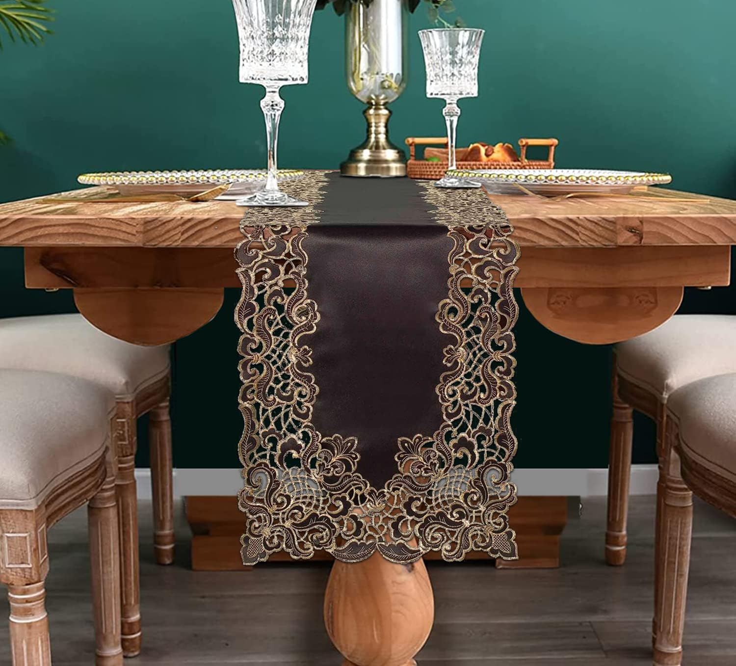 Black Gold Table Runner - Granada Collection