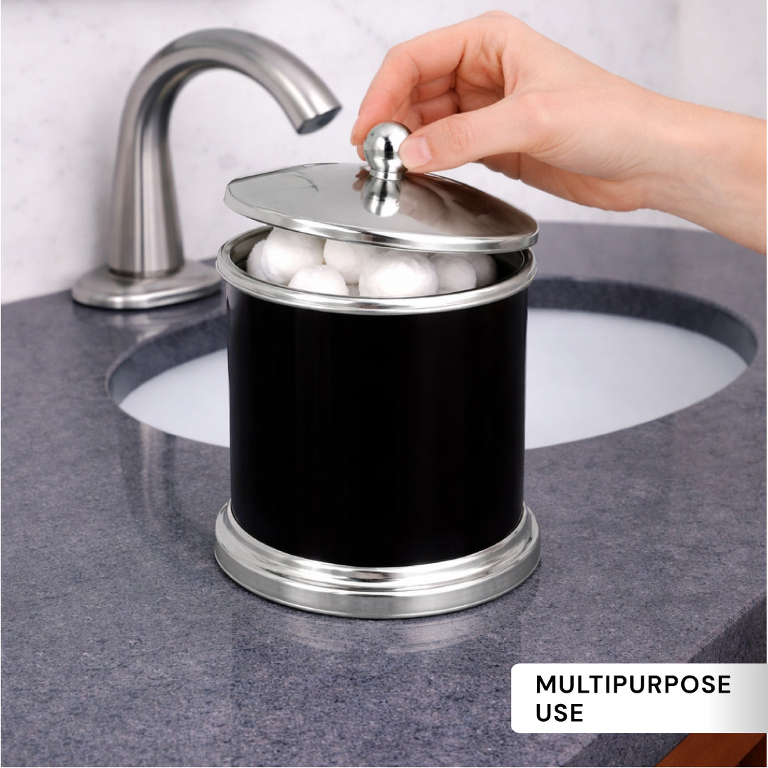 Modern bathroom décor accessories set by 9184, includes five elegant bath accessories from The Maebrie Collection.