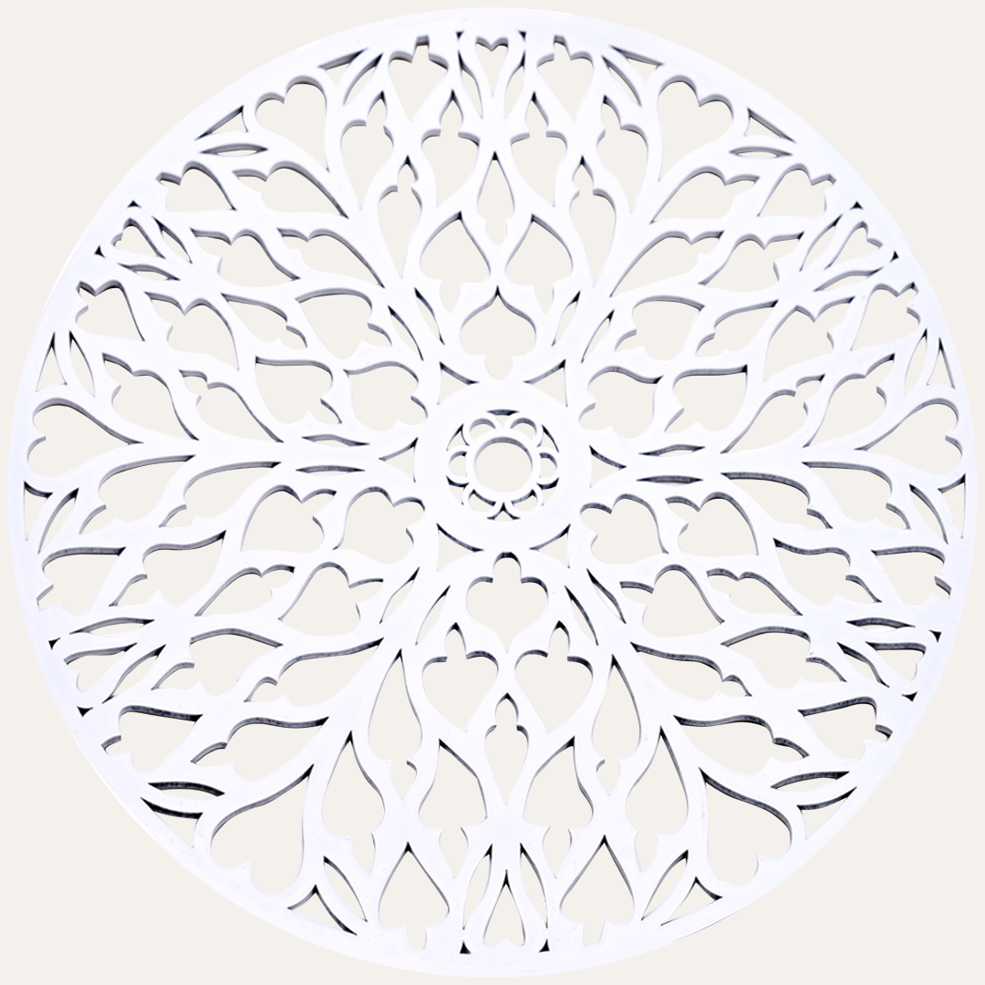 White Wooden Trivet Placemats for Dining Table