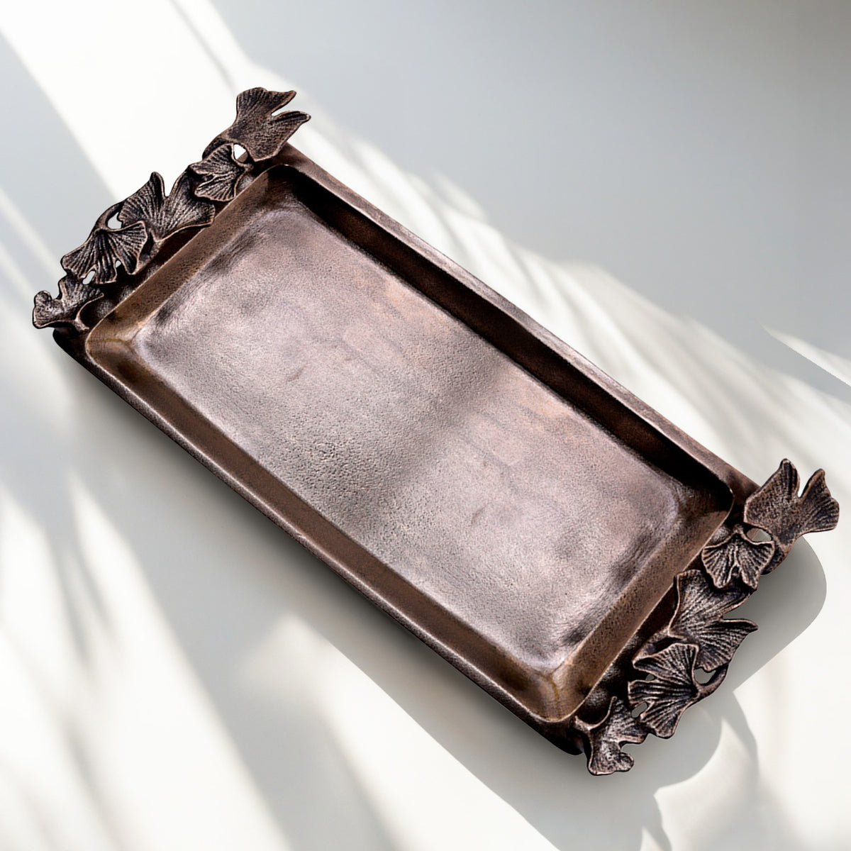 Gingko Grace – Modern Decorative Counter Accent Handmade Bathroom Vanity Tray