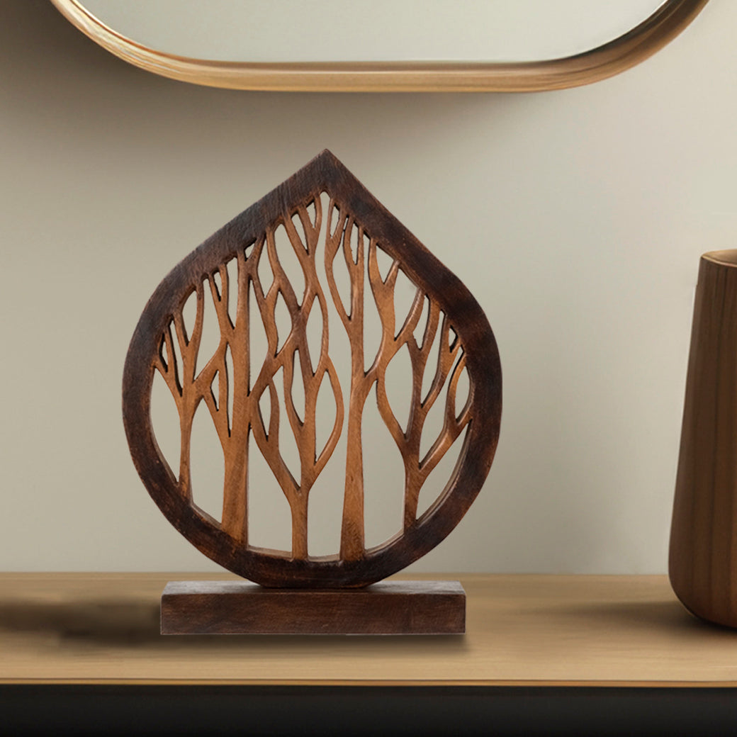 Lucky Tree Handmade Wooden Sculpture