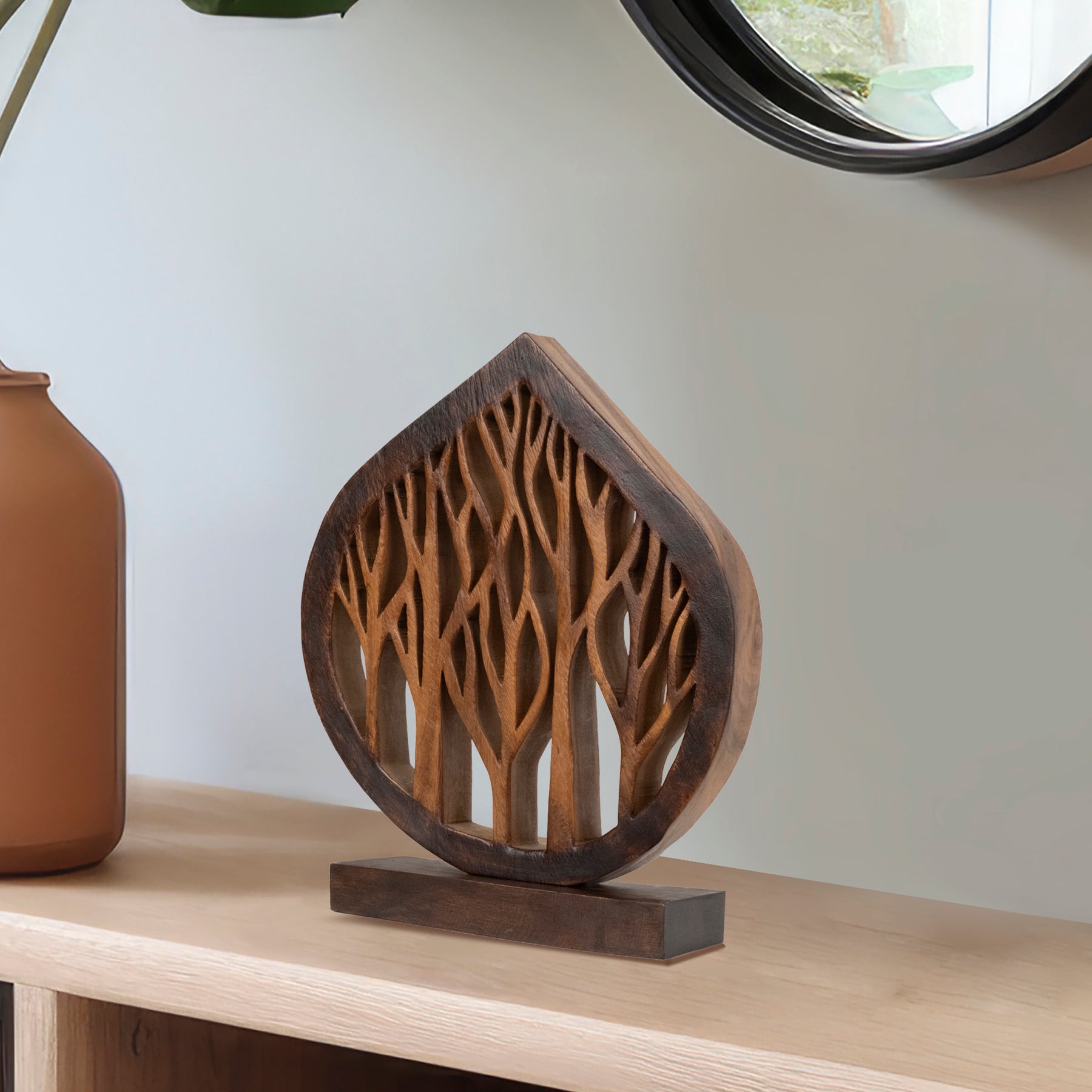 Lucky Tree Handmade Wooden Sculpture