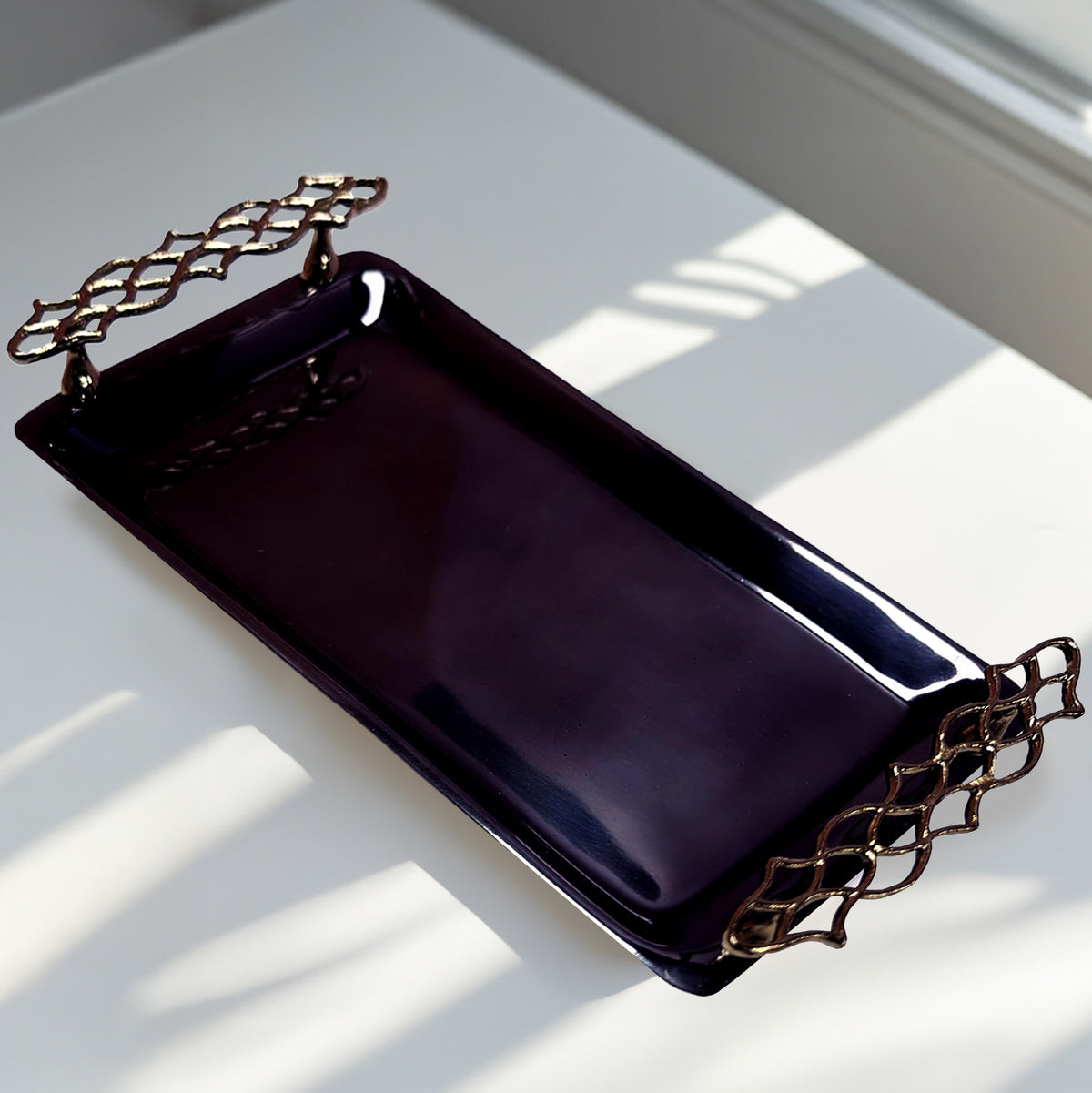 Elegant Haven – Modern Decorative Counter Accent Handmade Bathroom Vanity Tray