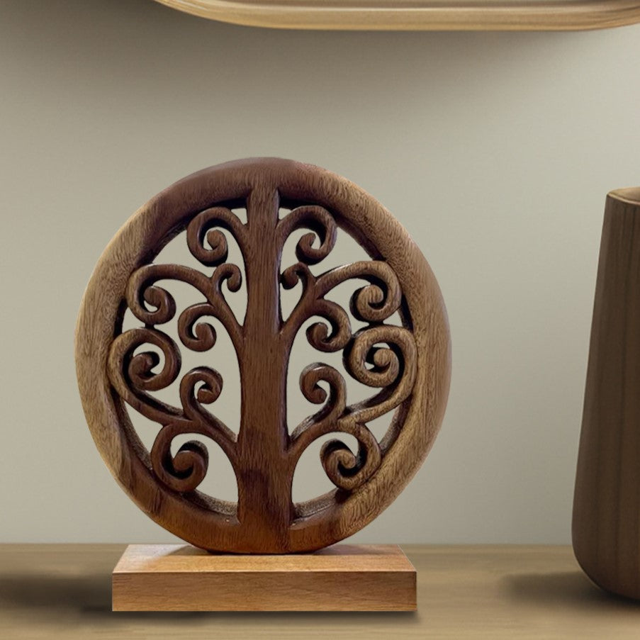 Maloy Tree of Life Wooden Sculpture - Medium