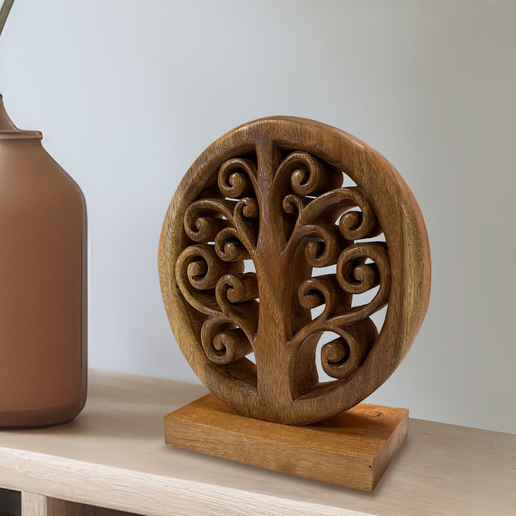 Maloy Tree of Life Wooden Sculpture - Medium
