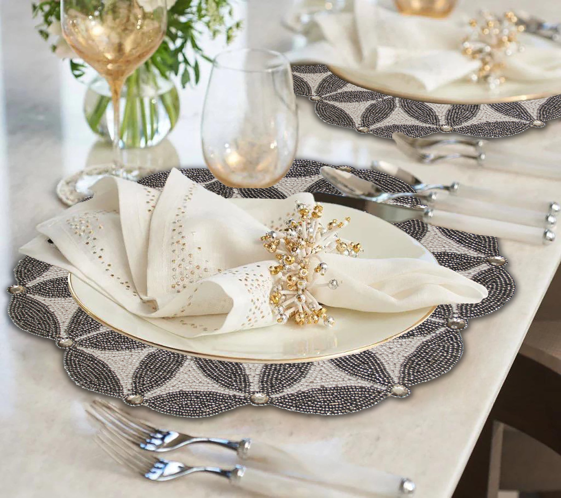 The Naughton Beaded Placemats