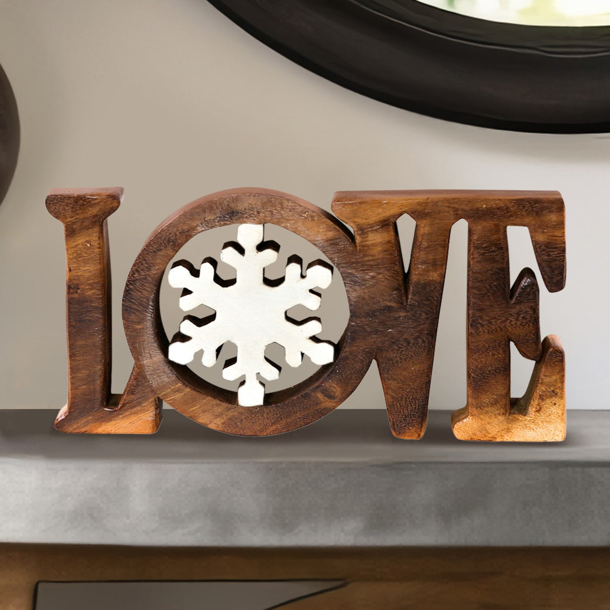 Endless Love – Hand-Carved Wooden Sculpture, Handmade Decorative Home Art