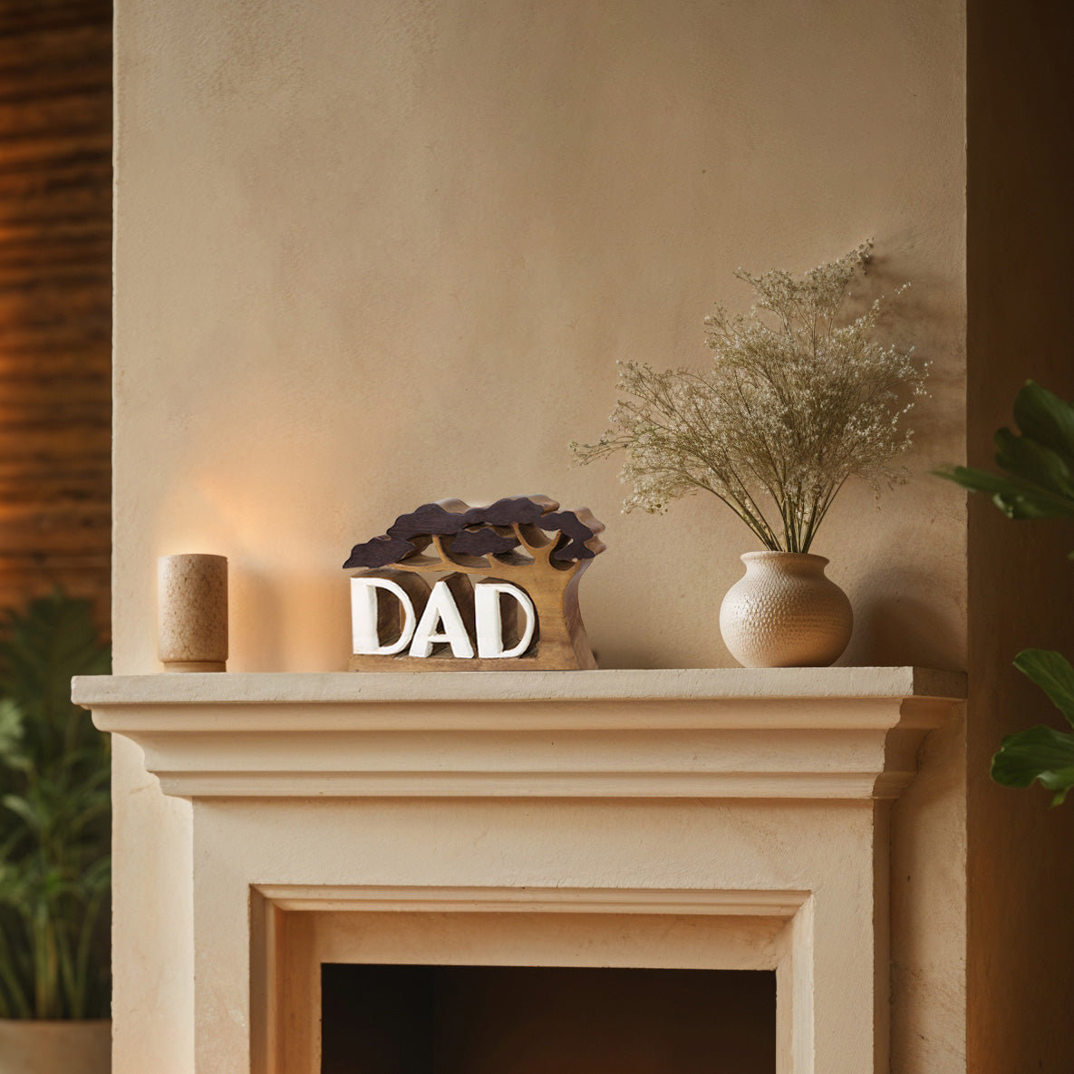 Dad Handmade Wooden Sculpture