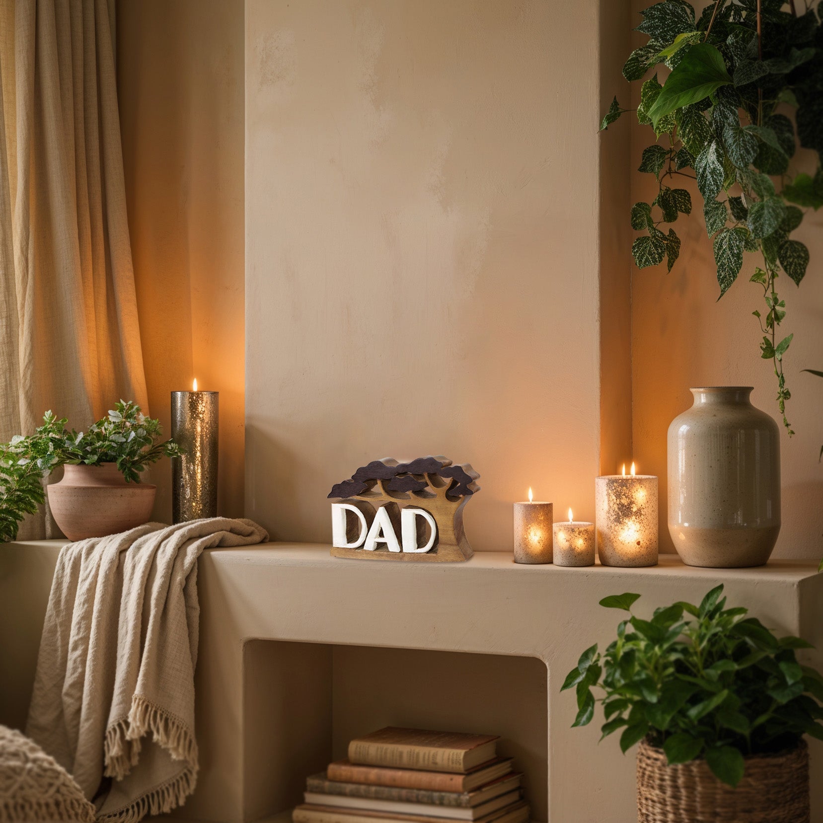 Dad Handmade Wooden Sculpture