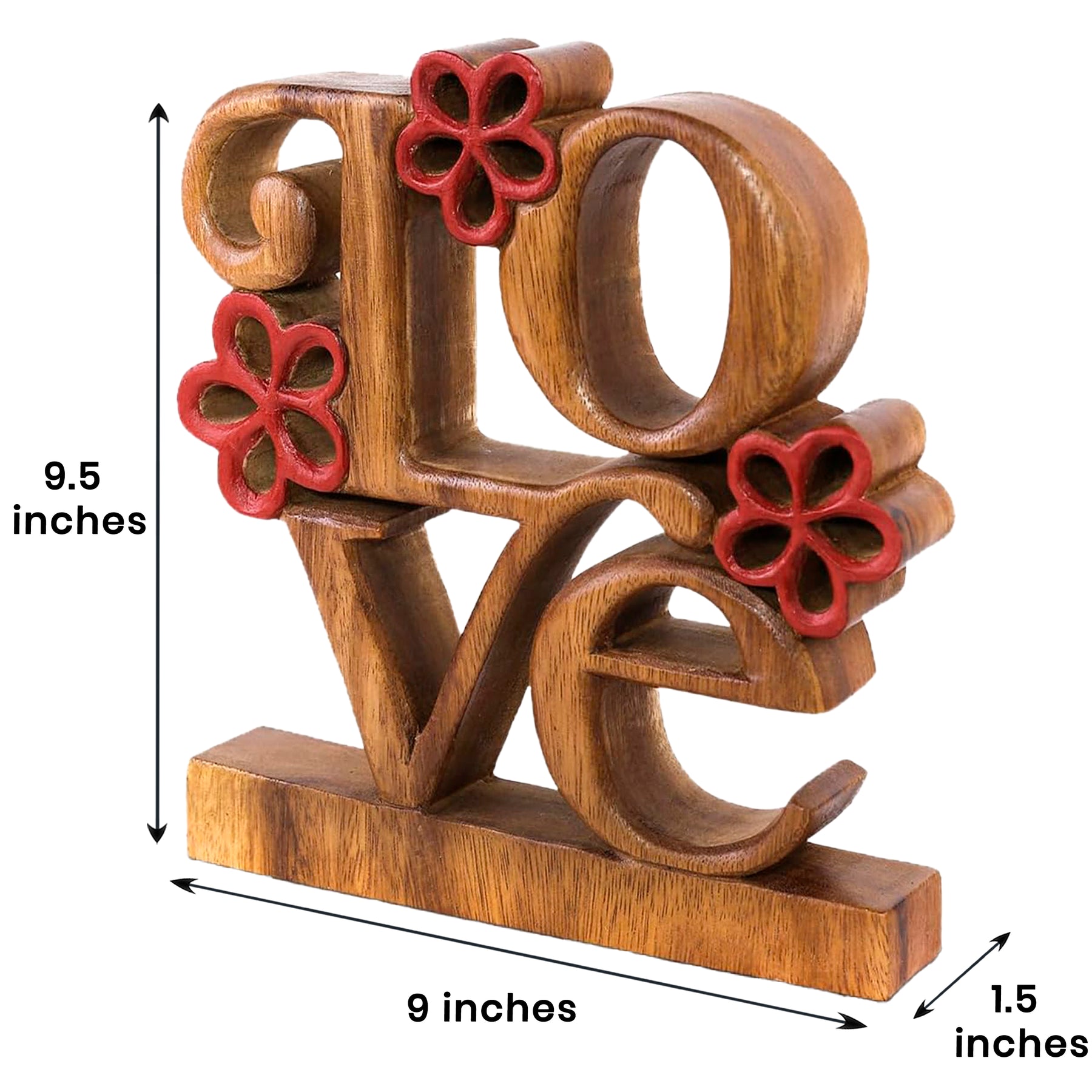 Love Handmade Wooden Sculpture