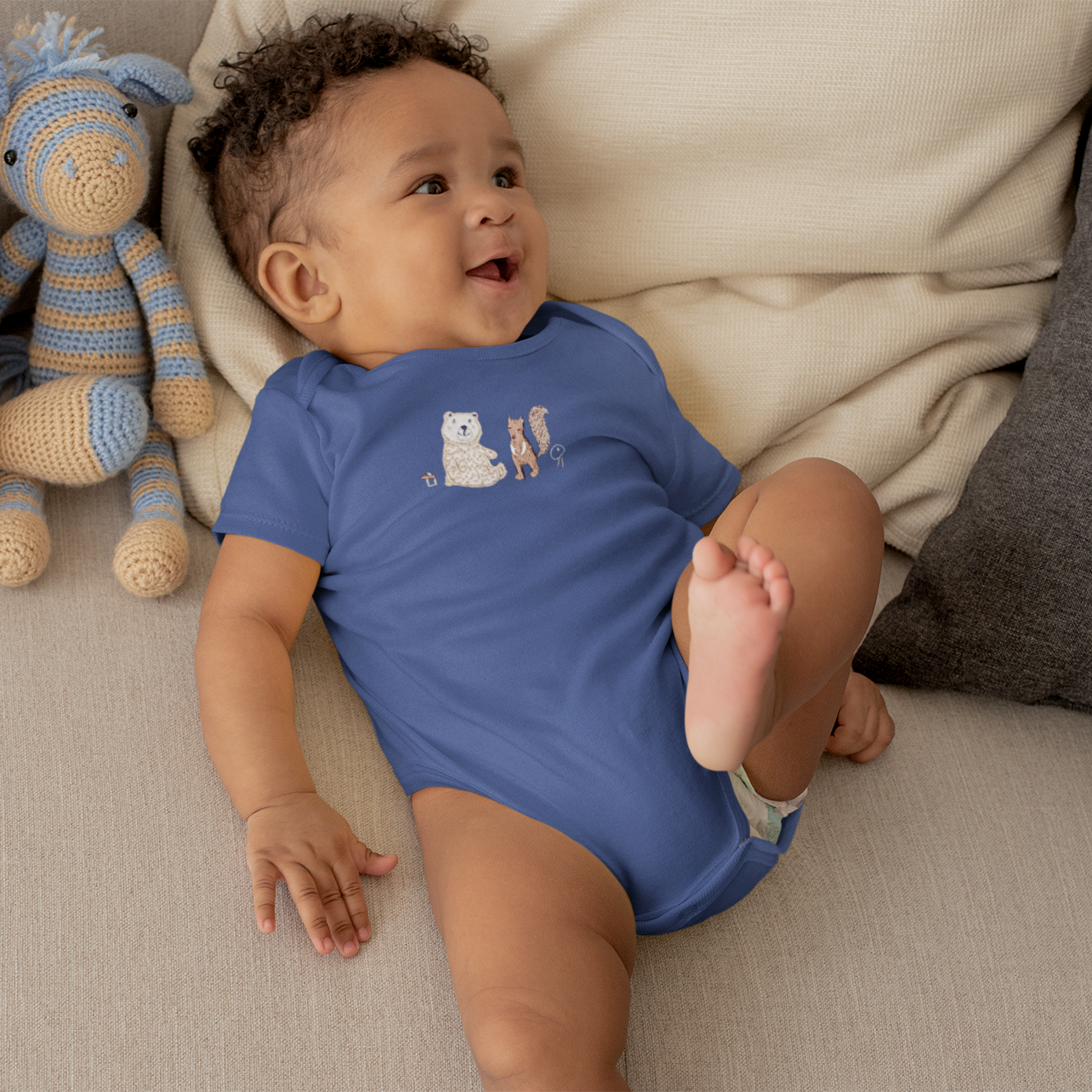 Newborn Outfit Boy - Baby Boy Outfits Essentials Layette 8 Pieces Set - Ideal New Baby Boy Gift for New Mom - Baby Boys Clothes 0-3 Months Infant Boy Outfits - Stylish and Cute Newborn Boy Outfits - Blue And Cream