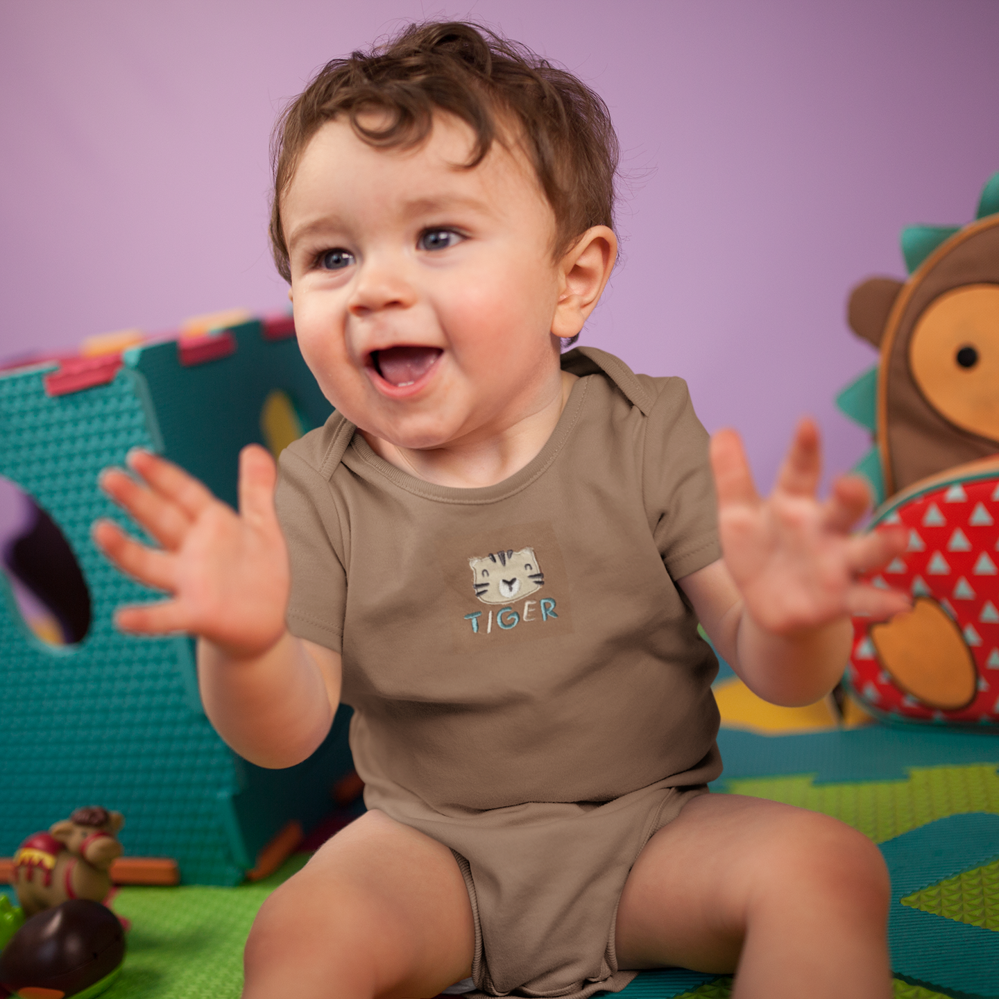 Newborn Outfit Boy - Baby Boy Outfits Essentials Layette 8 Pieces Set - Ideal New Baby Boy Gift for New Mom - Baby Boys Clothes 0-3 Months Infant Boy Outfits - Stylish and Cute Newborn Boy Outfits - Light Brown And Cream