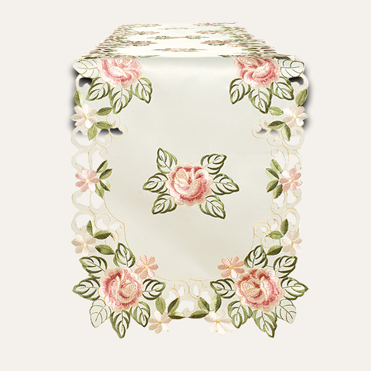 Table Runner with European Embroidery - The Bryton Collection - Decozen