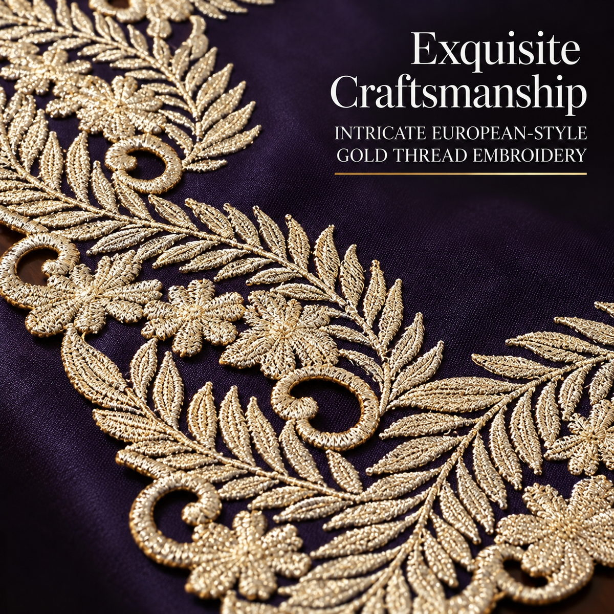 Purple Gold Placemats – Violet Dream, 12x18 Inch