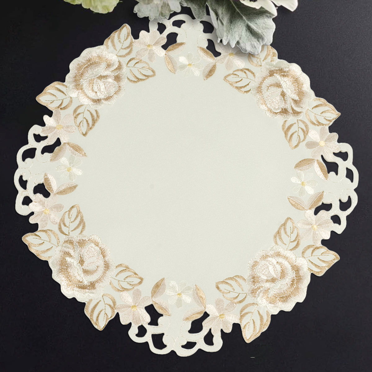 Beige Table Doilies - Dayse Collection - Decozen