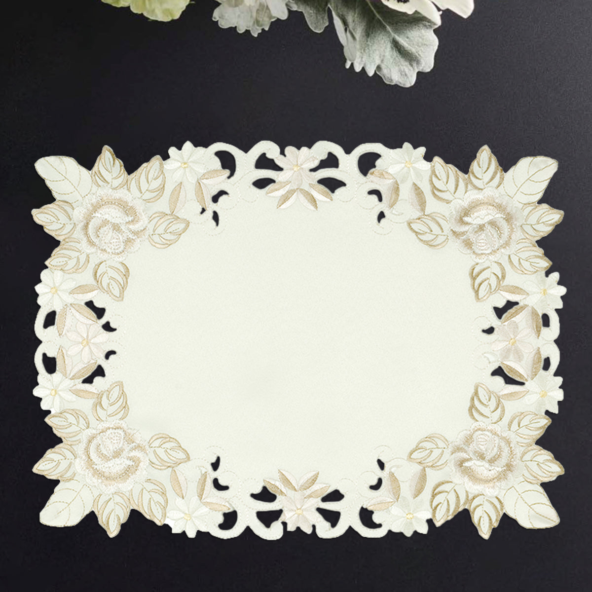 Beige Table Doilies - Dayse Collection - Decozen