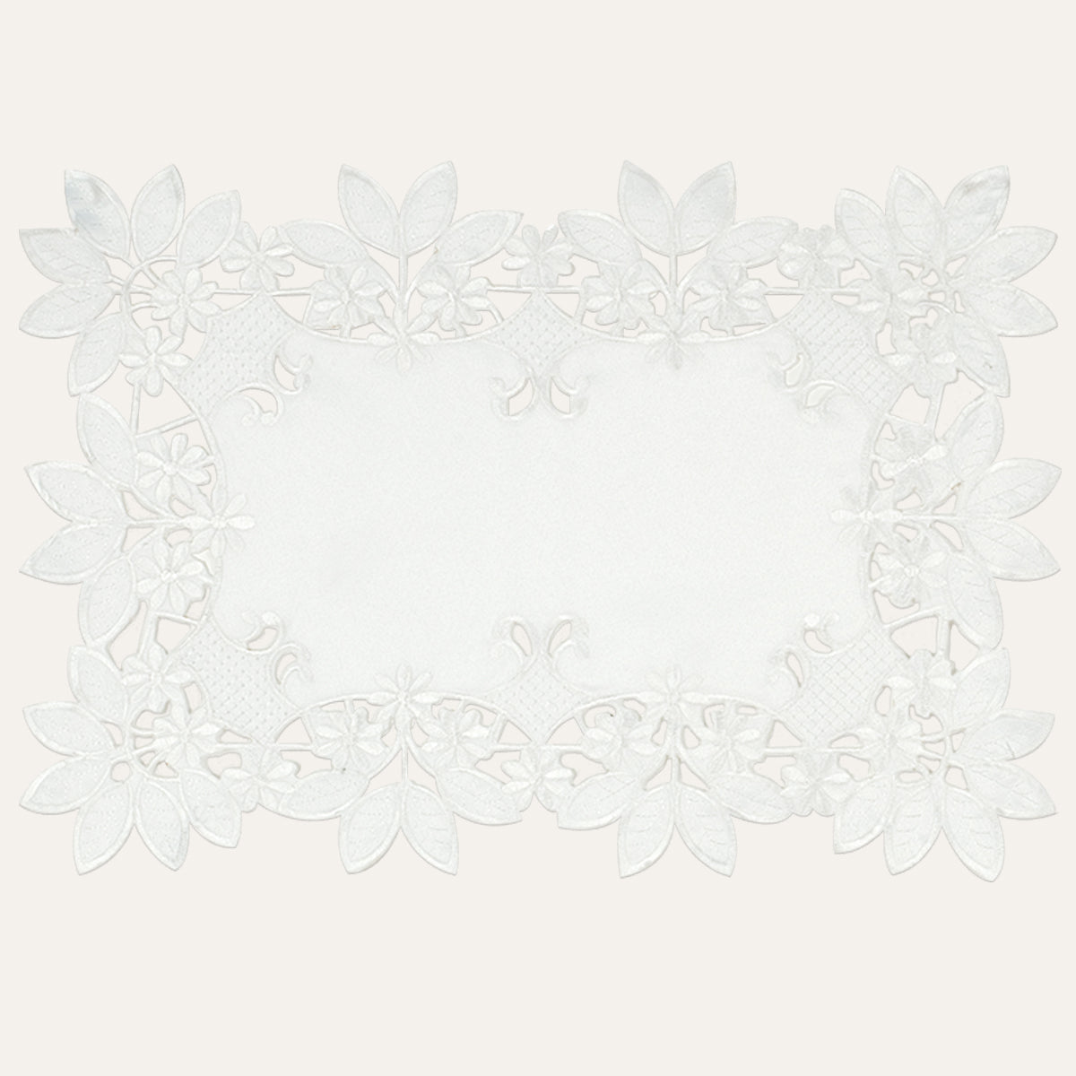 White Table Runner - Deandra Collection - Decozen