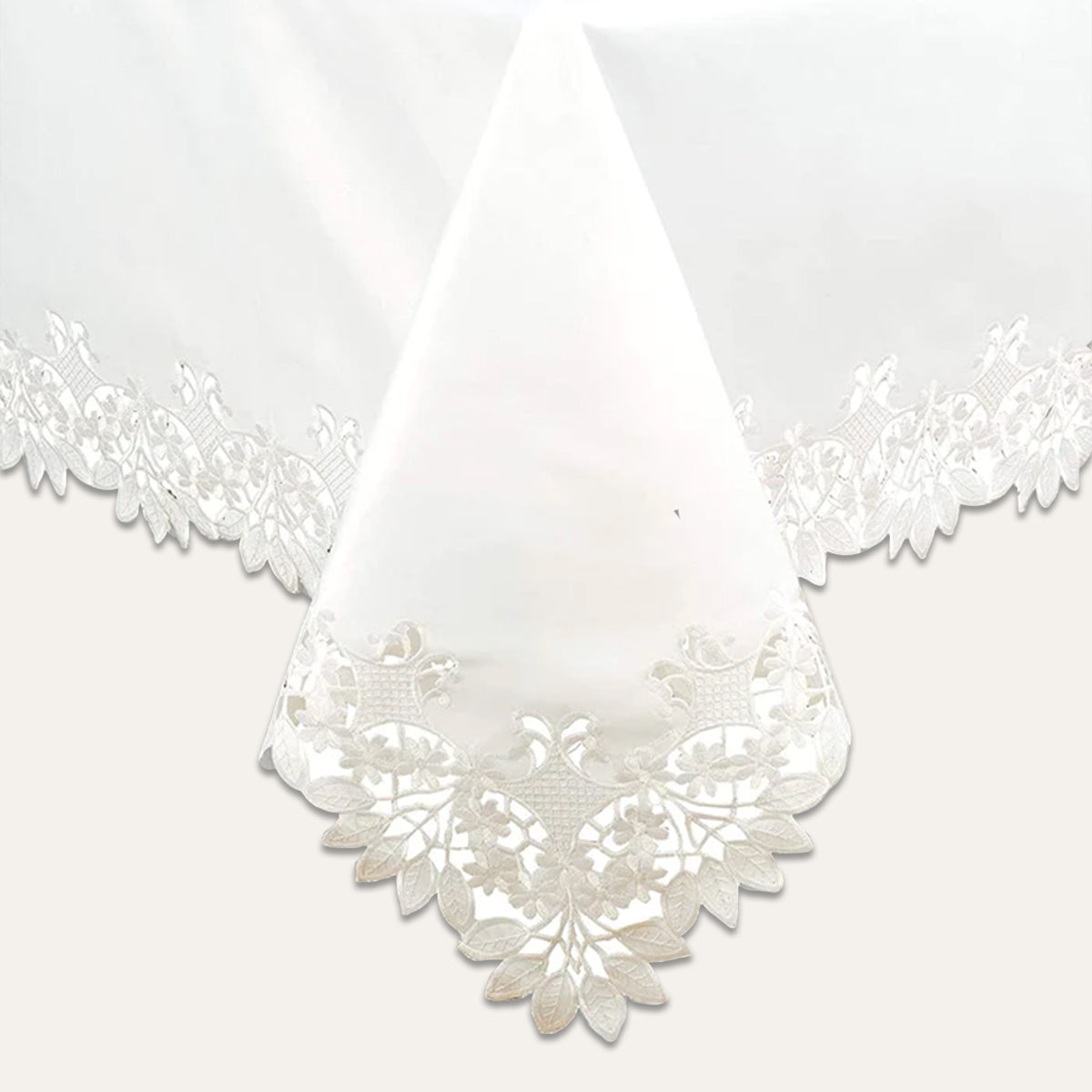 White Table Runner - Deandra Collection - Decozen
