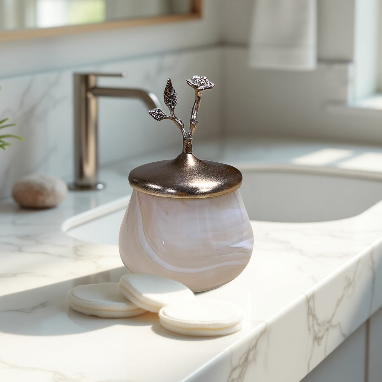 The Vintage Rose Collection - Cotton Ball Container