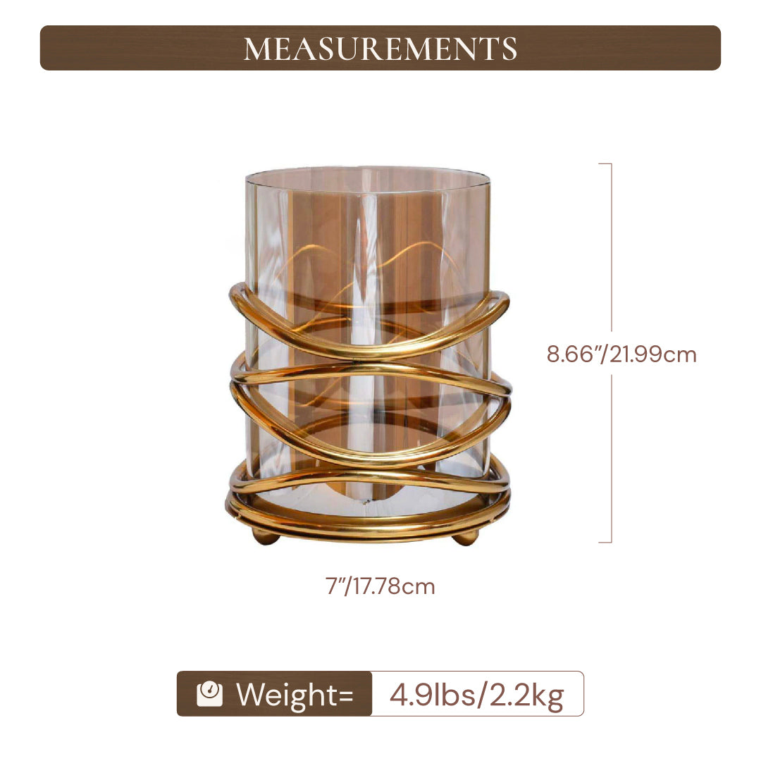 Swirl Design Candle Holder - Medium