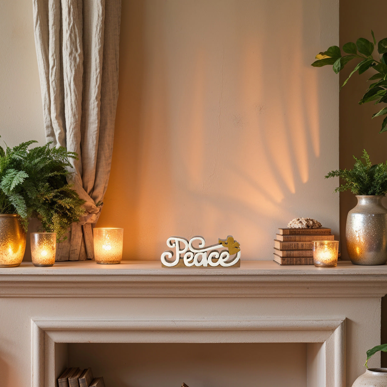 Peace Handmade Wooden Sculpture
