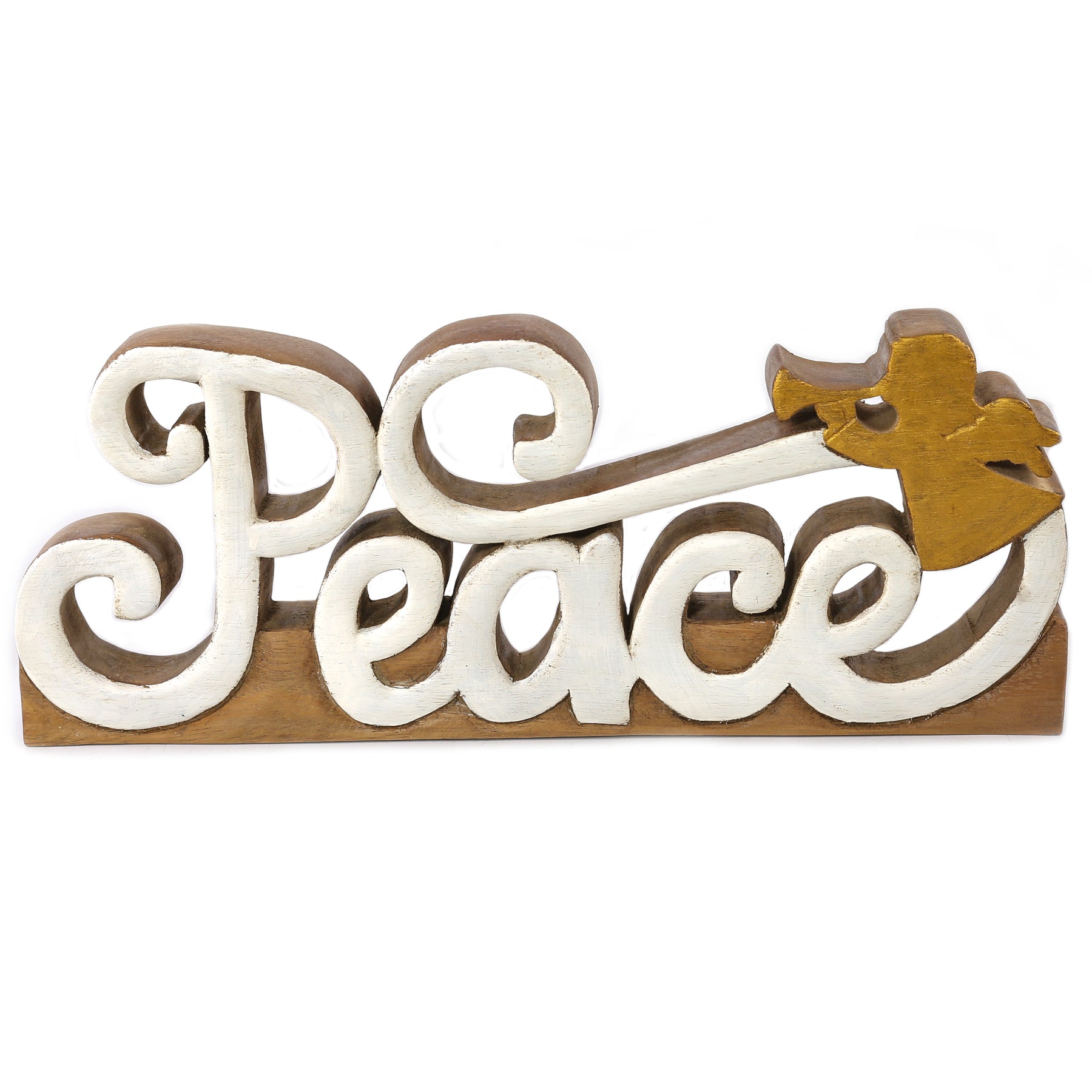 Peace Handmade Wooden Sculpture