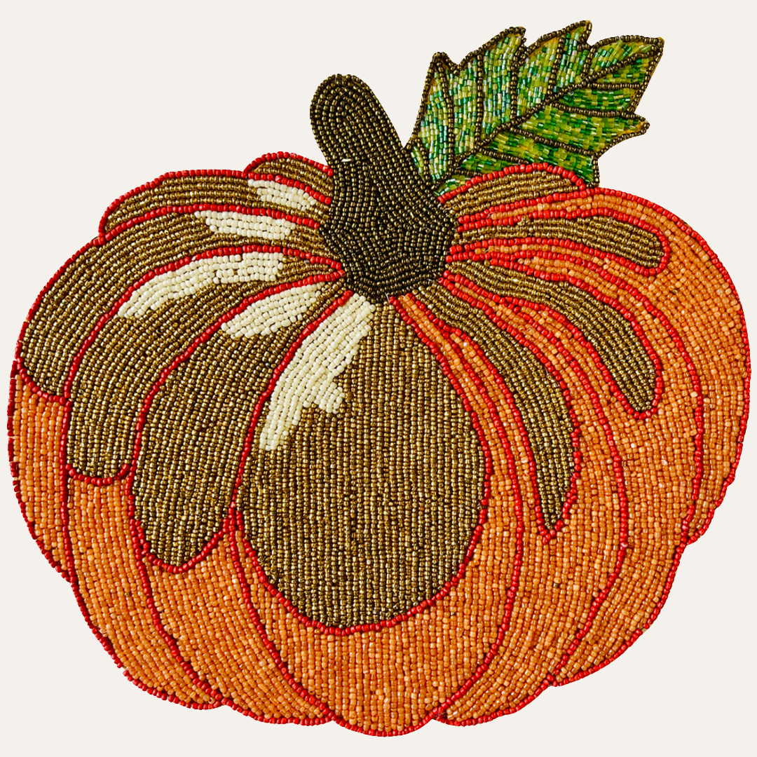 Jadon Ember – Beaded Placemats, The Jadon Autumn Collection Artistic Decorative Dining Table Décor