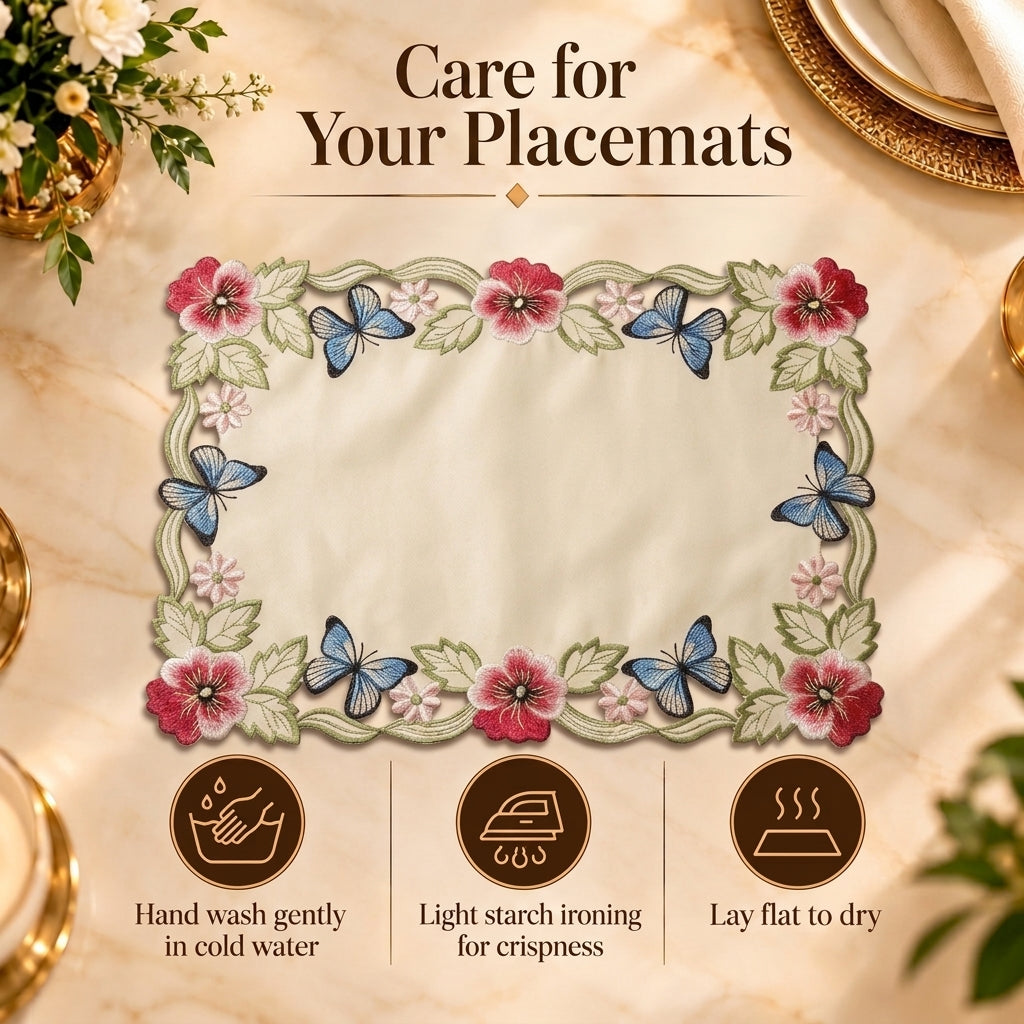 Beige Gold Placemats – Sandy Dune, 12x18 Inch