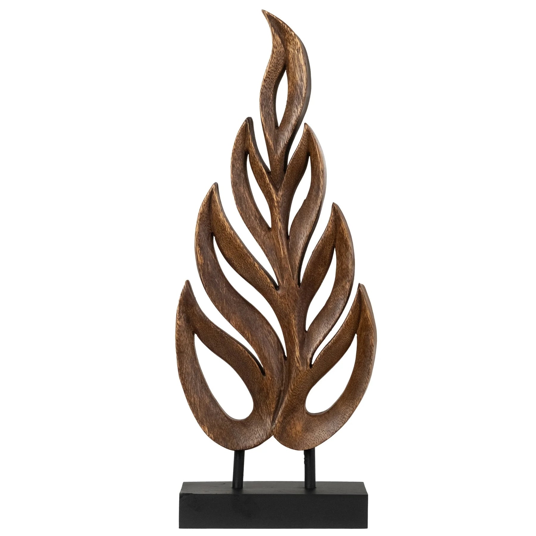 Leaf Handmade Wooden Sculpture - Medium