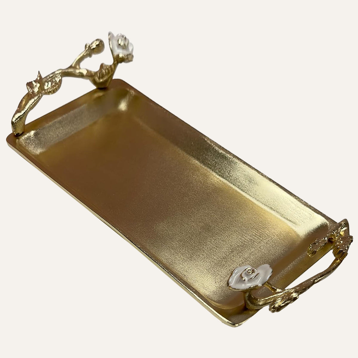 Enamel Bloom – Elegant Decorative Home Accent Handmade Bathroom Vanity Tray