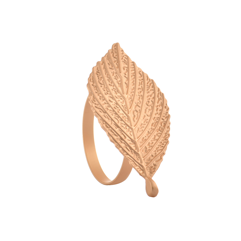 Napkin Rings in Gold Leaf Design - Decozen