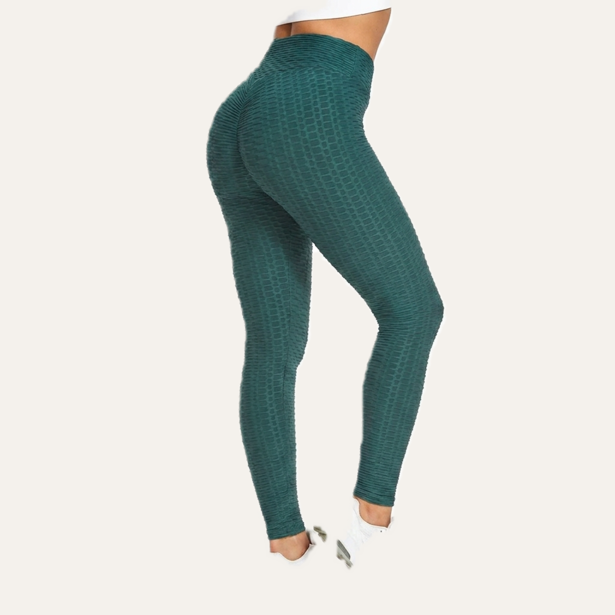 Yogazen Women's High-Waist Scrunch Booty Leggings – Green
