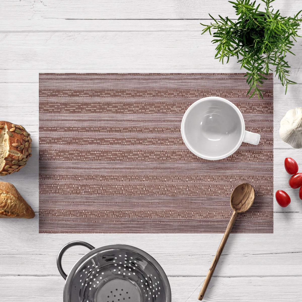 Set of four PVC placemats for dining table by 81810, with a smooth, durable surface for protecting your table during meals.