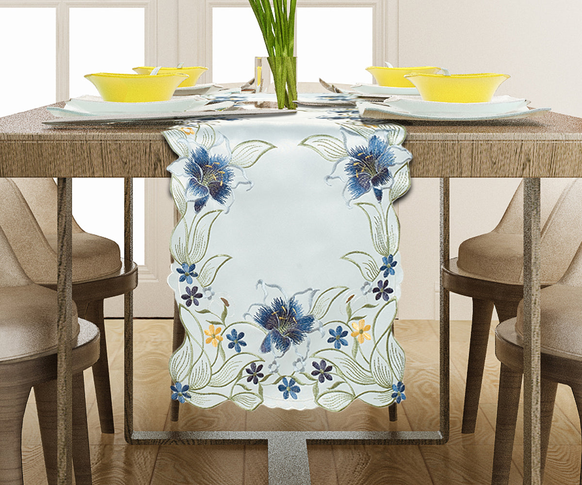 Table Runner with European Embroidery