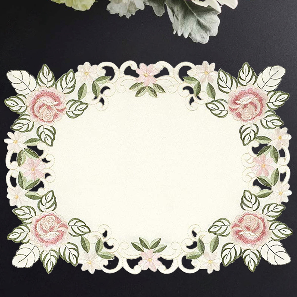 Placemats with European Embroidery - Set of 6