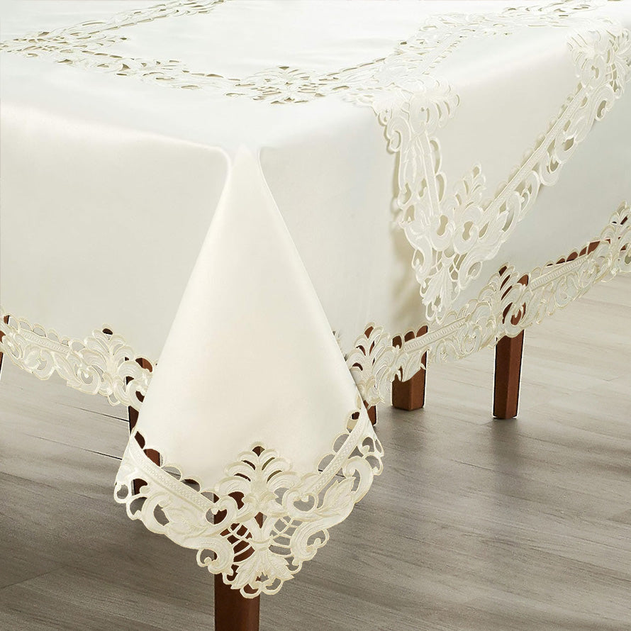 Table Toppers with European Embroidery - The Damarcus Collection - Decozen
